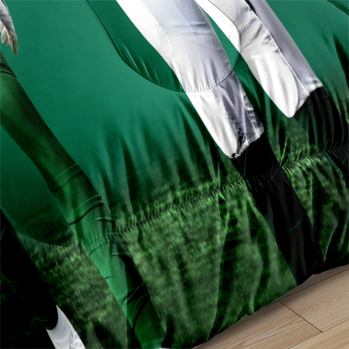 New York Rugby Jets Comforter Pillowcases 3PC Sets Blanket All Season Reversible Quilted Duvet