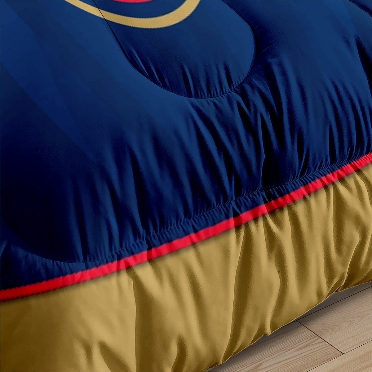 New Orleans Basketball Pelicans Comforter Pillowcases 3PC Sets All Season Reversible Quilted Duvet