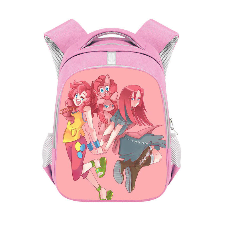 My Little Pony Full Printed Pink Backpack Schoolbag Travel Notebook Bag for Kids Students