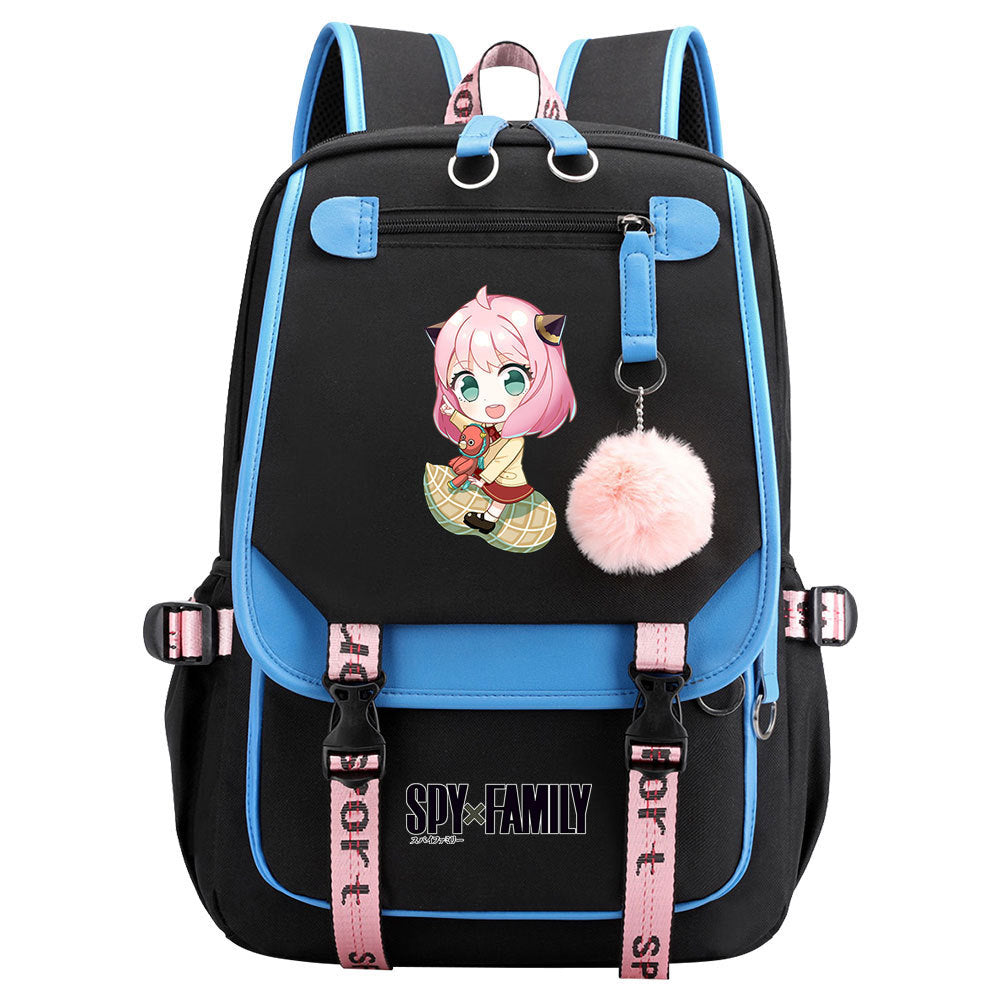 SPY×FAMILY Waterproof Backpack School Notebook Travel Bags USB Charging