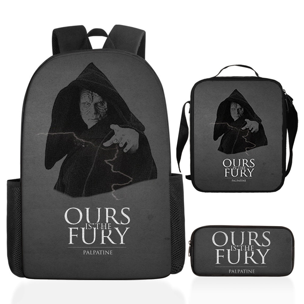Game of Thrones Full Printed Backpack Schoolbag Travel Notebook Bag Lunch Bag Pencil Bag for Kids Students 3PCS