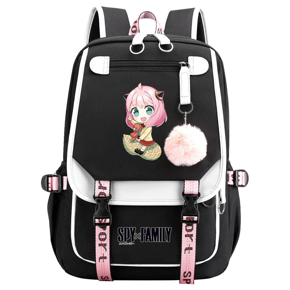 SPY×FAMILY Waterproof Backpack School Notebook Travel Bags USB Charging