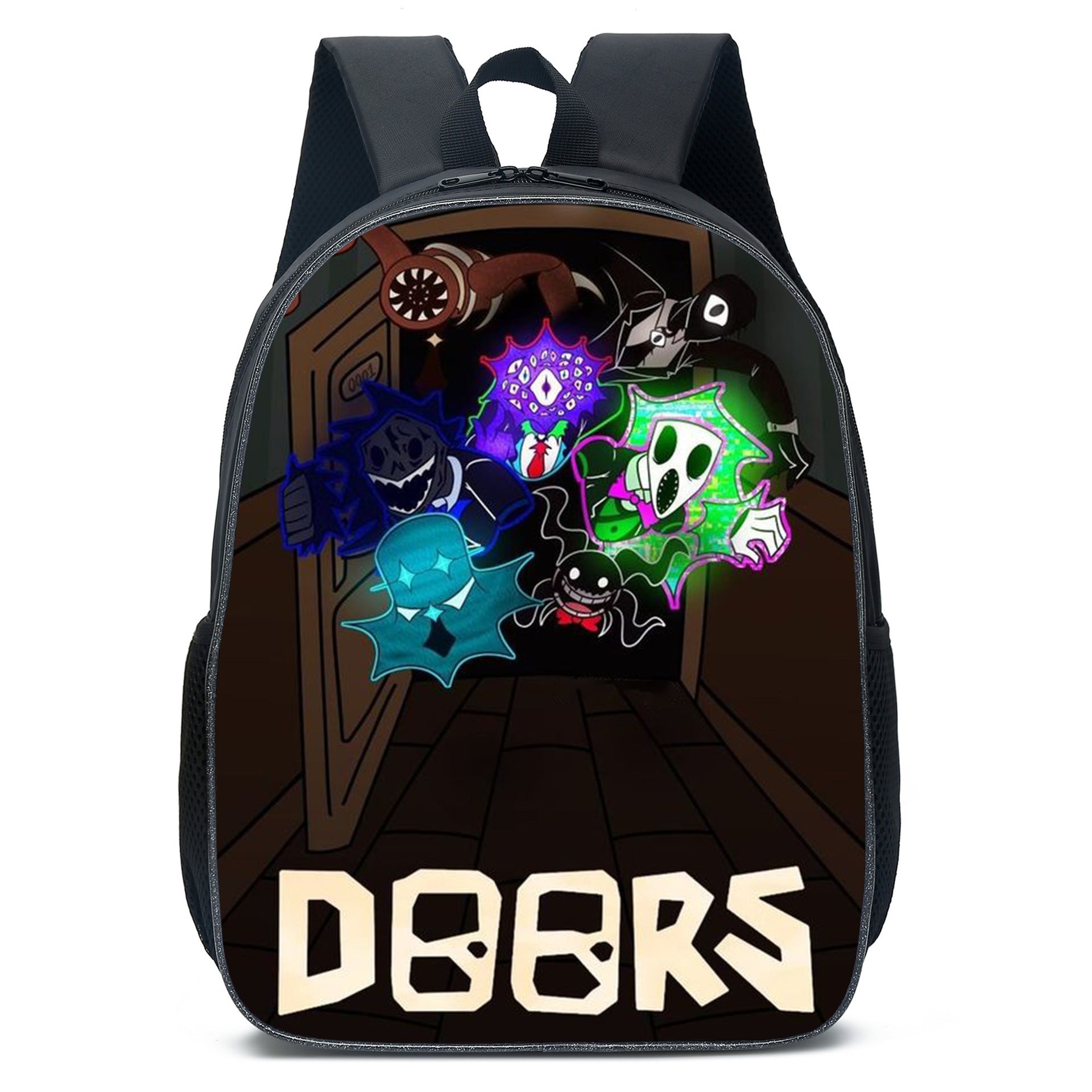 Roblox Doors Full Printed Backpack Schoolbag Travel Notebook Bag for Kids Students