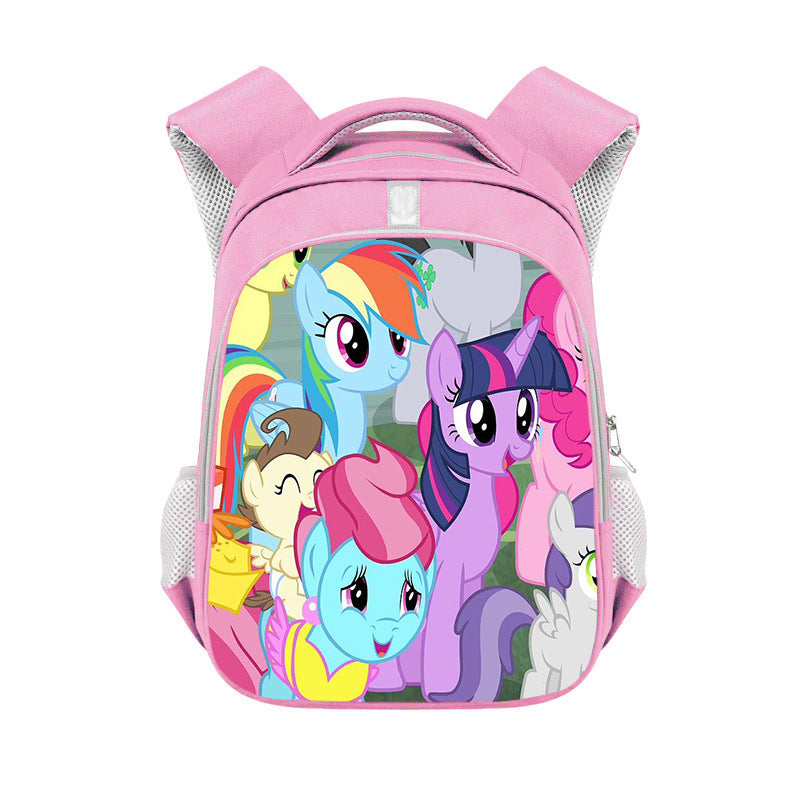 My Little Pony Full Printed Pink Backpack Schoolbag Travel Notebook Bag for Kids Students