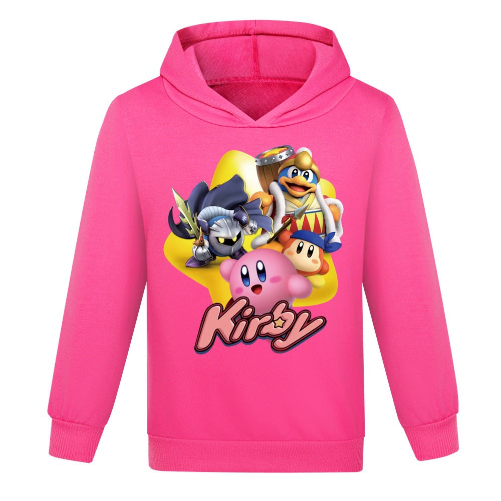 Kirby Casual Sweatshirt Spring Autumn Hoodie for Kids