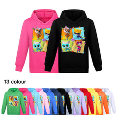 Super Kitties Casual Sweatshirt Spring Autumn Hoodie for Kids