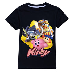 Kirby Casual Sweatshirt Spring Autumn Short Sleeve T-Shirts for Kids