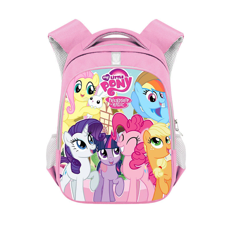 My Little Pony Full Printed Pink Backpack Schoolbag Travel Notebook Bag for Kids Students