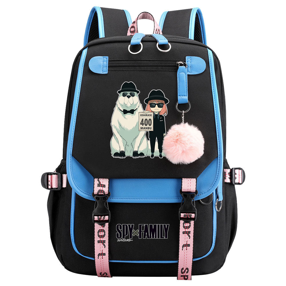 SPY×FAMILY Waterproof Backpack School Notebook Travel Bags USB Charging