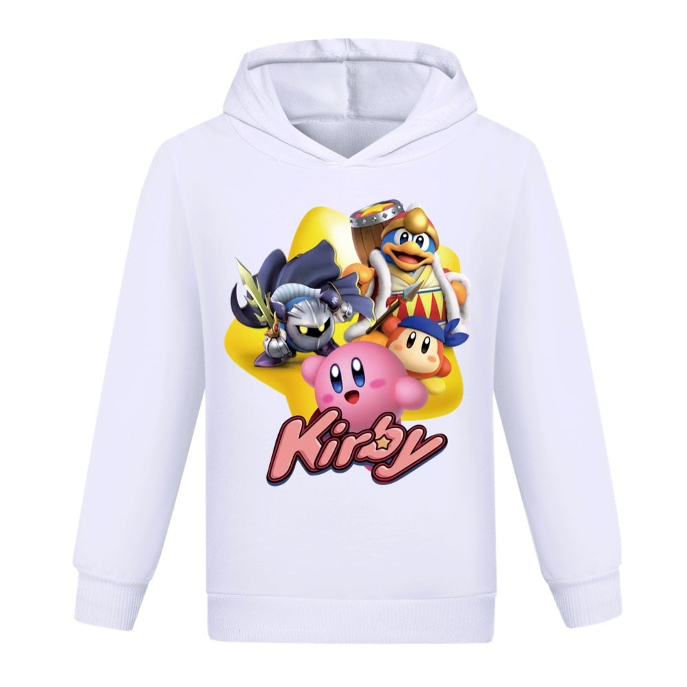 Kirby Casual Sweatshirt Spring Autumn Hoodie for Kids