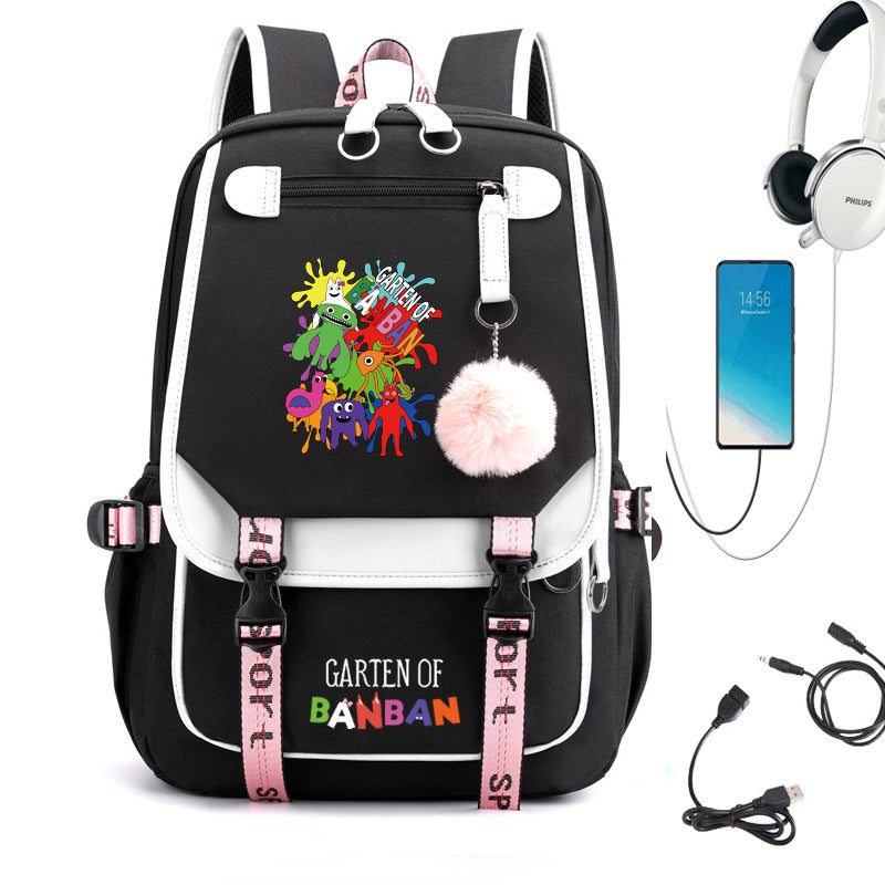 Garten of Banban Waterproof Backpack School Notebook Travel Bags USB Charging