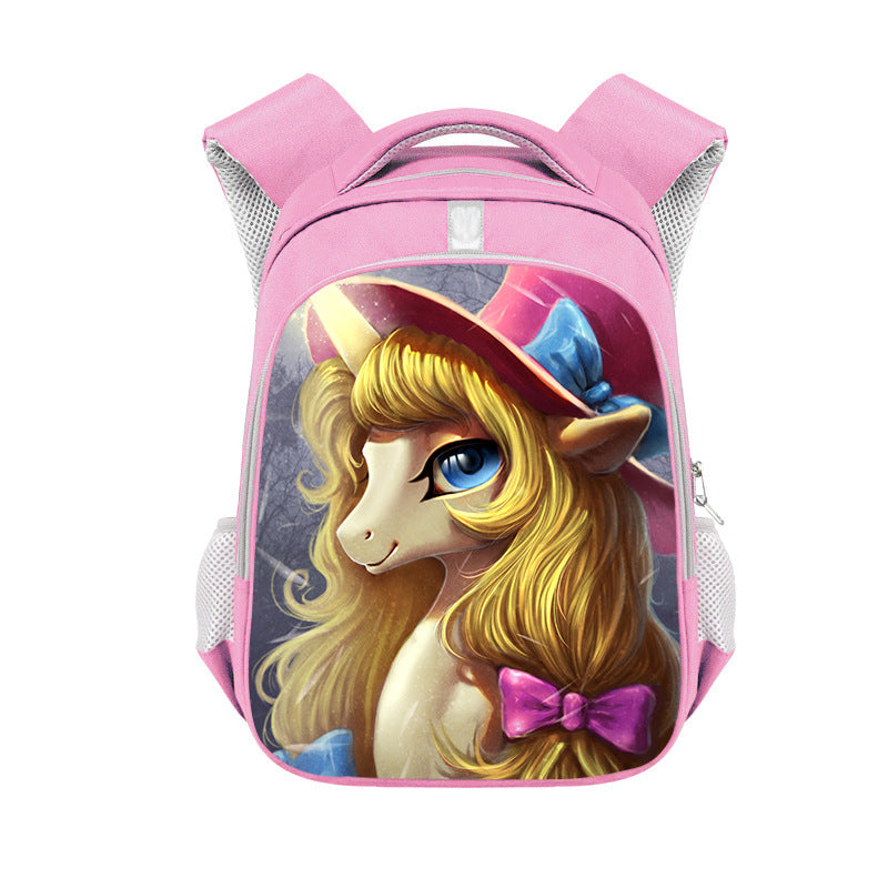 My Little Pony Full Printed Pink Backpack Schoolbag Travel Notebook Bag for Kids Students