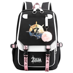 The Legend of Zelda Tears of the Kingdom  Waterproof Backpack School Notebook Travel Bags USB Charging