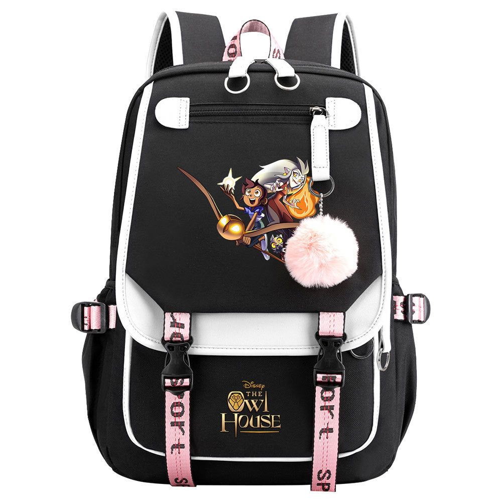 The Owl House Waterproof Backpack School Notebook Travel Bags USB Charging