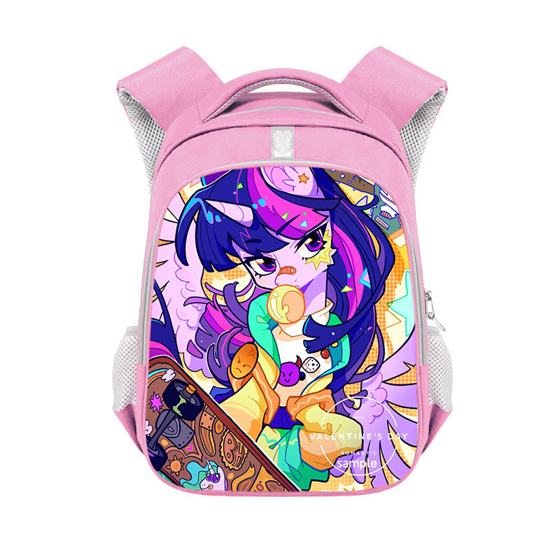 My Little Pony Full Printed Pink Backpack Schoolbag Travel Notebook Bag for Kids Students