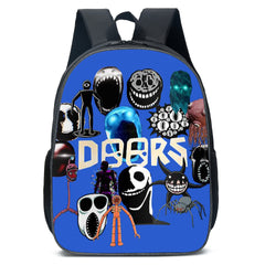 Roblox Doors Full Printed Backpack Schoolbag Travel Notebook Bag for Kids Students