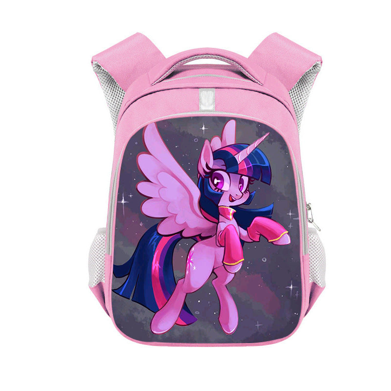 My Little Pony Full Printed Pink Backpack Schoolbag Travel Notebook Bag for Kids Students