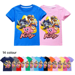 Kirby Casual Sweatshirt Spring Autumn Short Sleeve T-Shirts for Kids