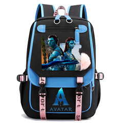 Avatar The Way of Water Waterproof Backpack School Notebook Travel Bags USB Charging