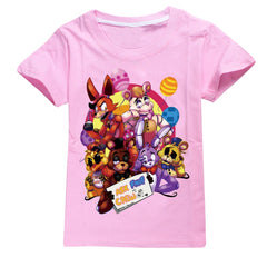 Five Nights at Freddys Casual Sweatshirt Spring Autumn Short Sleeve T-Shirts for Kids