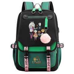 The Owl House Waterproof Backpack School Notebook Travel Bags USB Charging