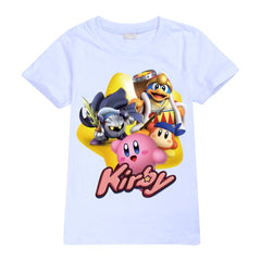 Kirby Casual Sweatshirt Spring Autumn Short Sleeve T-Shirts for Kids