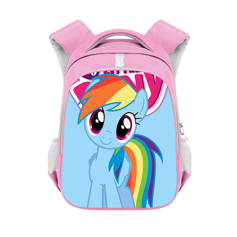 My Little Pony Full Printed Pink Backpack Schoolbag Travel Notebook Bag for Kids Students