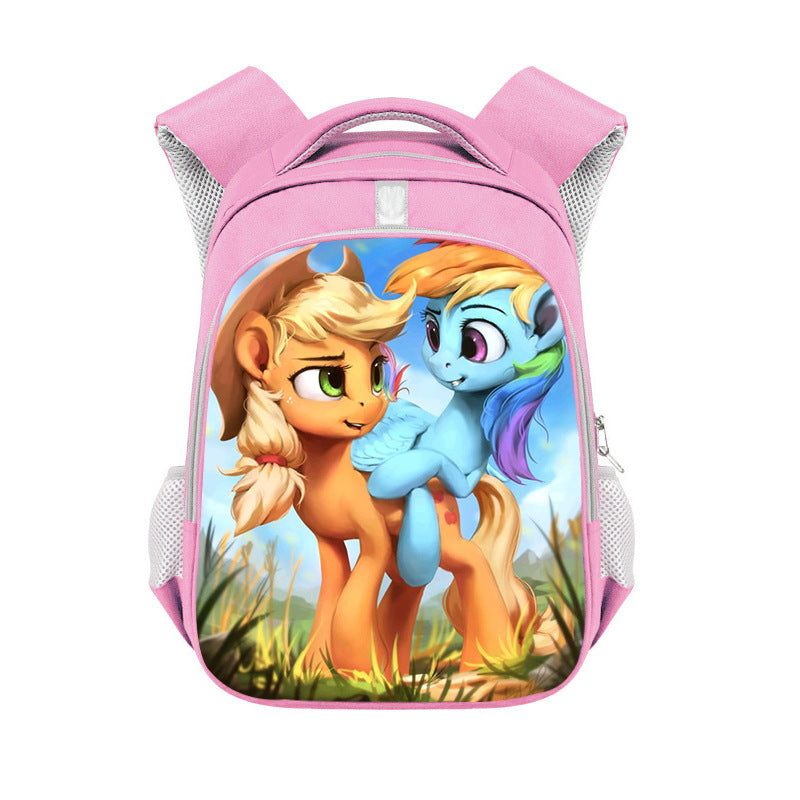 My Little Pony Full Printed Pink Backpack Schoolbag Travel Notebook Bag for Kids Students