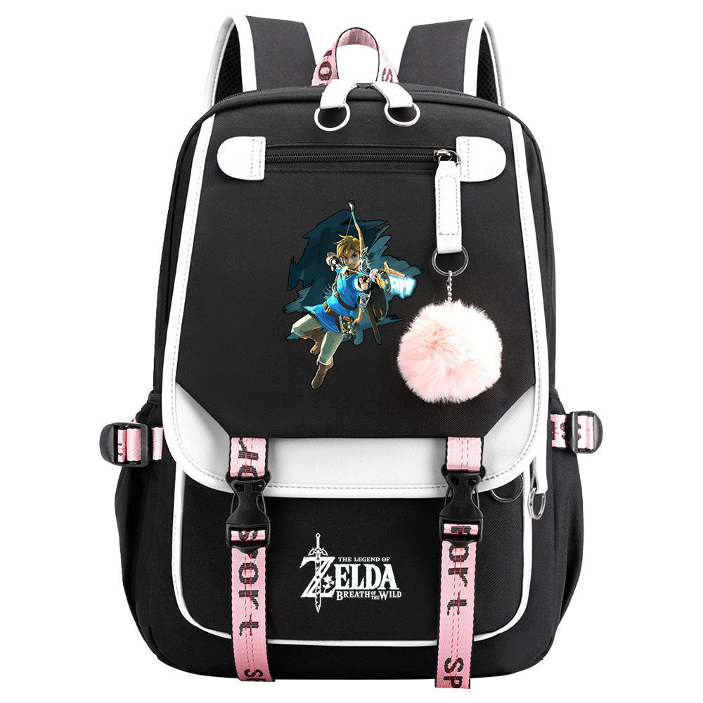 The Legend of Zelda Tears of the Kingdom  Waterproof Backpack School Notebook Travel Bags USB Charging