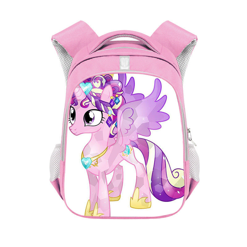 My Little Pony Full Printed Pink Backpack Schoolbag Travel Notebook Bag for Kids Students