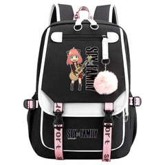 SPY×FAMILY Waterproof Backpack School Notebook Travel Bags USB Charging