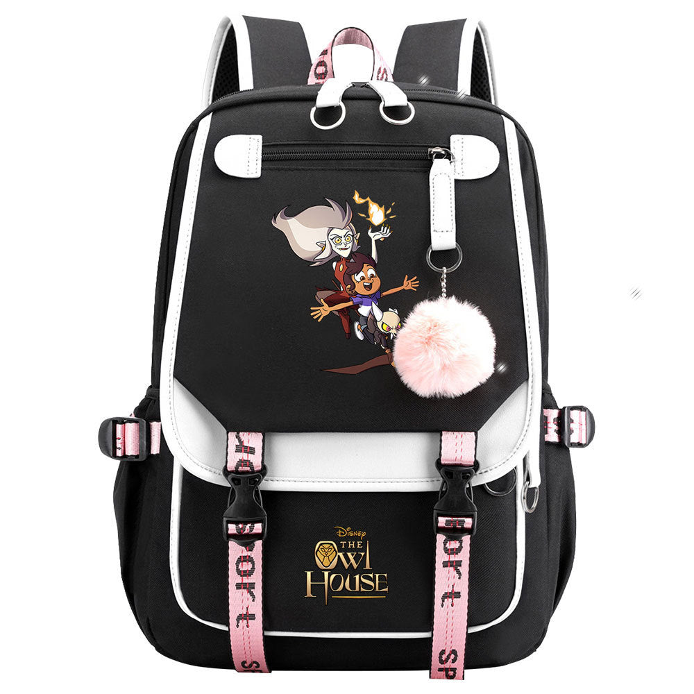 The Owl House Waterproof Backpack School Notebook Travel Bags USB Charging