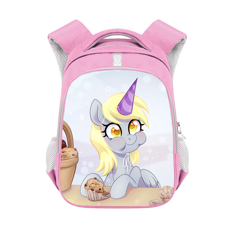 My Little Pony Full Printed Pink Backpack Schoolbag Travel Notebook Bag for Kids Students