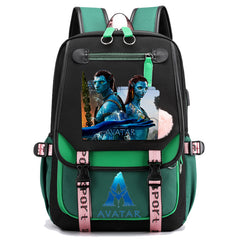 Avatar The Way of Water Waterproof Backpack School Notebook Travel Bags USB Charging