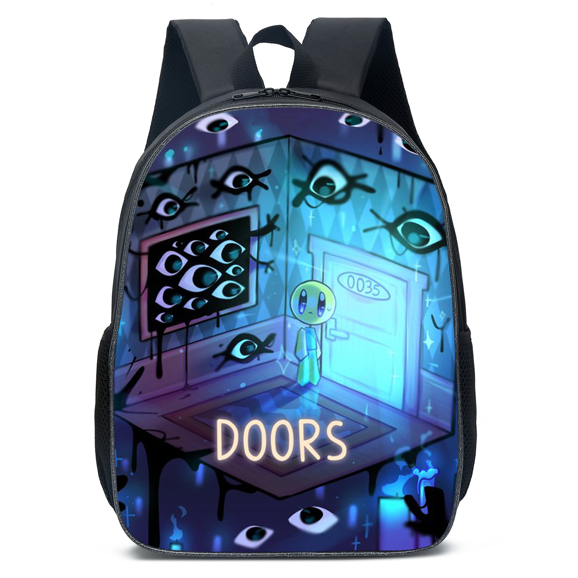 Roblox Doors Full Printed Backpack Schoolbag Travel Notebook Bag for Kids Students