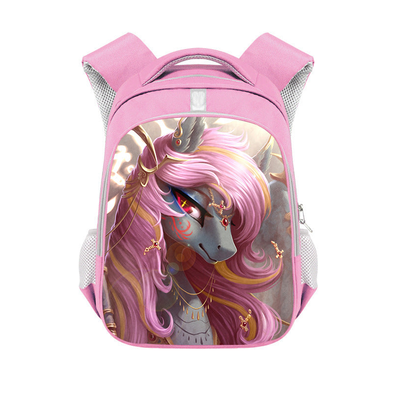 My Little Pony Full Printed Pink Backpack Schoolbag Travel Notebook Bag for Kids Students
