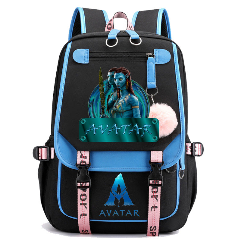 Avatar The Way of Water Waterproof Backpack School Notebook Travel Bags USB Charging