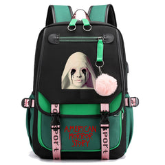 American Horror Movie Waterproof Backpack School Notebook Travel Bags USB Charging