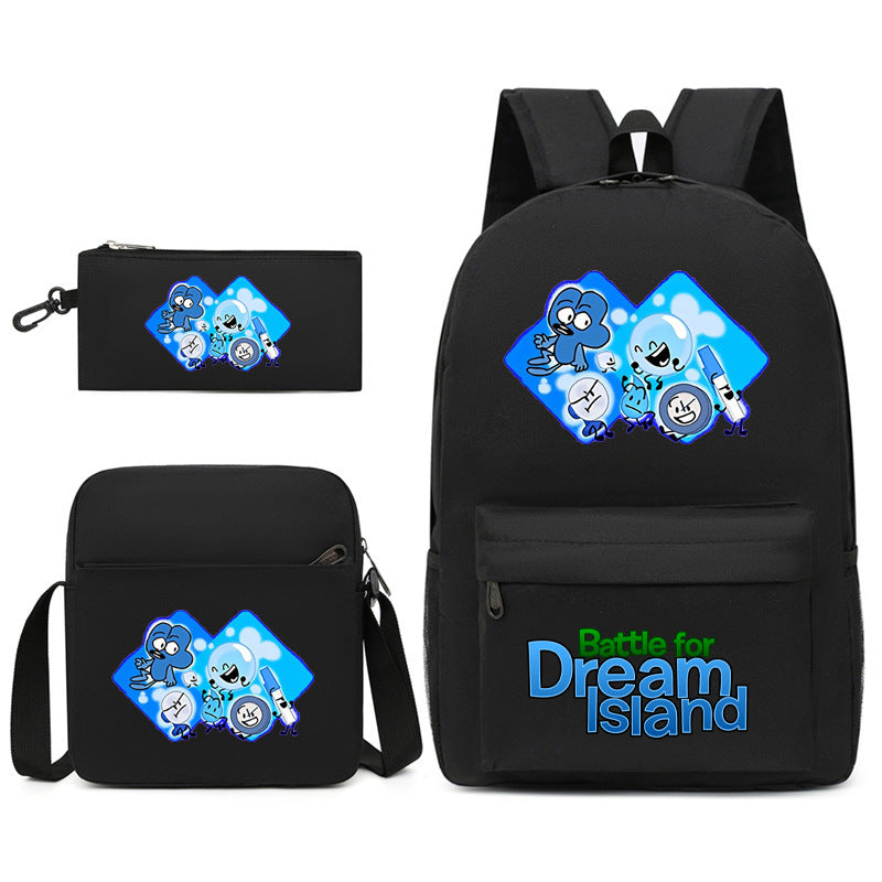 Battle for Dream Island Printed Schoolbag Backpack Shoulder Bag Pencil Bag 3pcs set for Kids Students