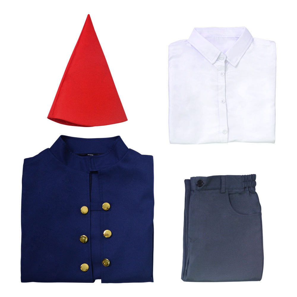 Over the Garden Wall Wirt Cloak Cape Halloween Cosplay Costume Full Set