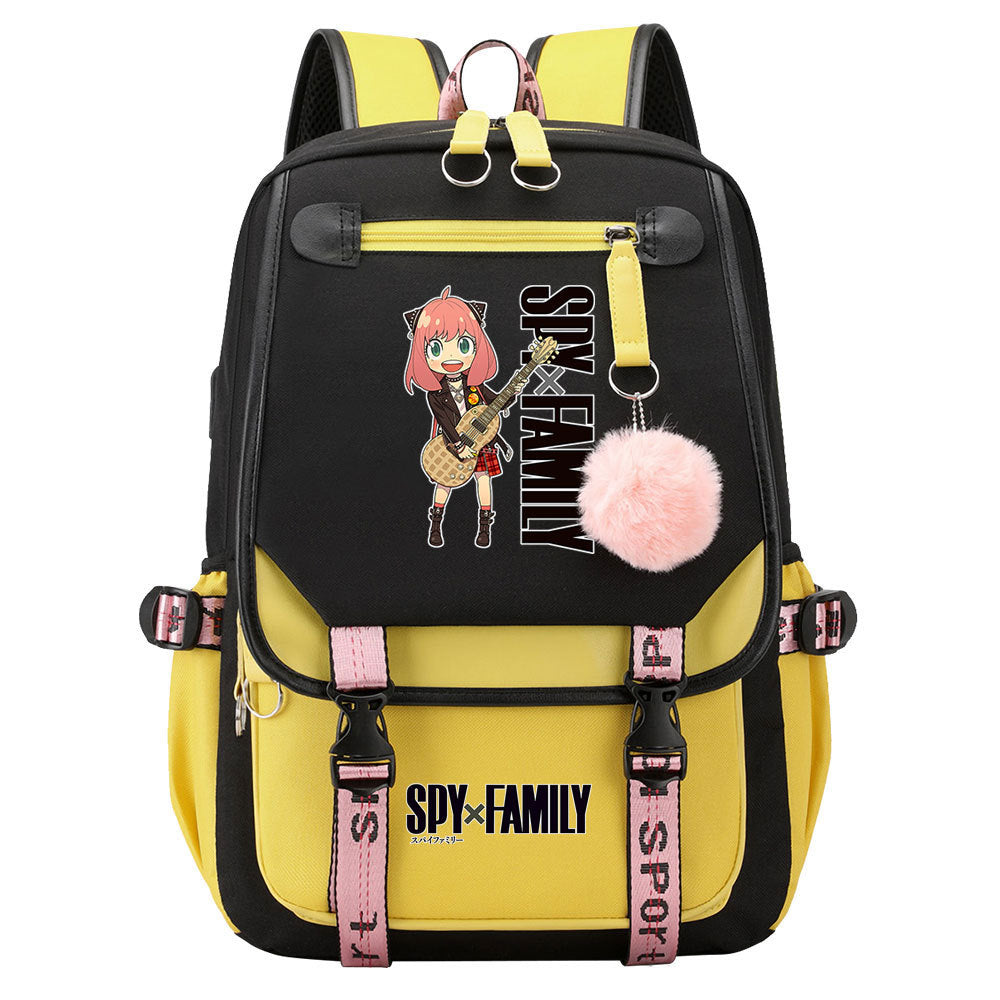 SPY×FAMILY Waterproof Backpack School Notebook Travel Bags USB Charging