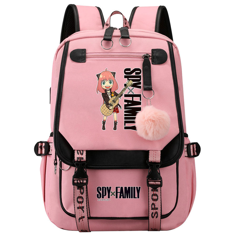 SPY×FAMILY Waterproof Backpack School Notebook Travel Bags USB Charging