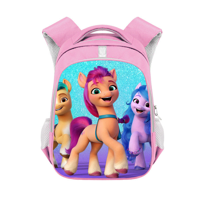 My Little Pony Full Printed Pink Backpack Schoolbag Travel Notebook Bag for Kids Students