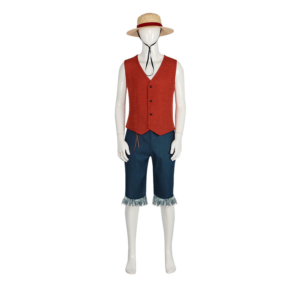 One Piece Monkey D Luffy Cosplay Costume Halloween Cosplay Full Set