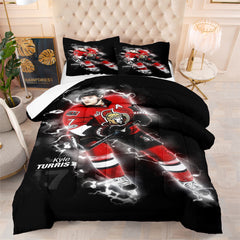 Ottawa Hockey Senators Comforter Pillowcases 3PC Sets Blanket All Season Reversible Quilted Duvet