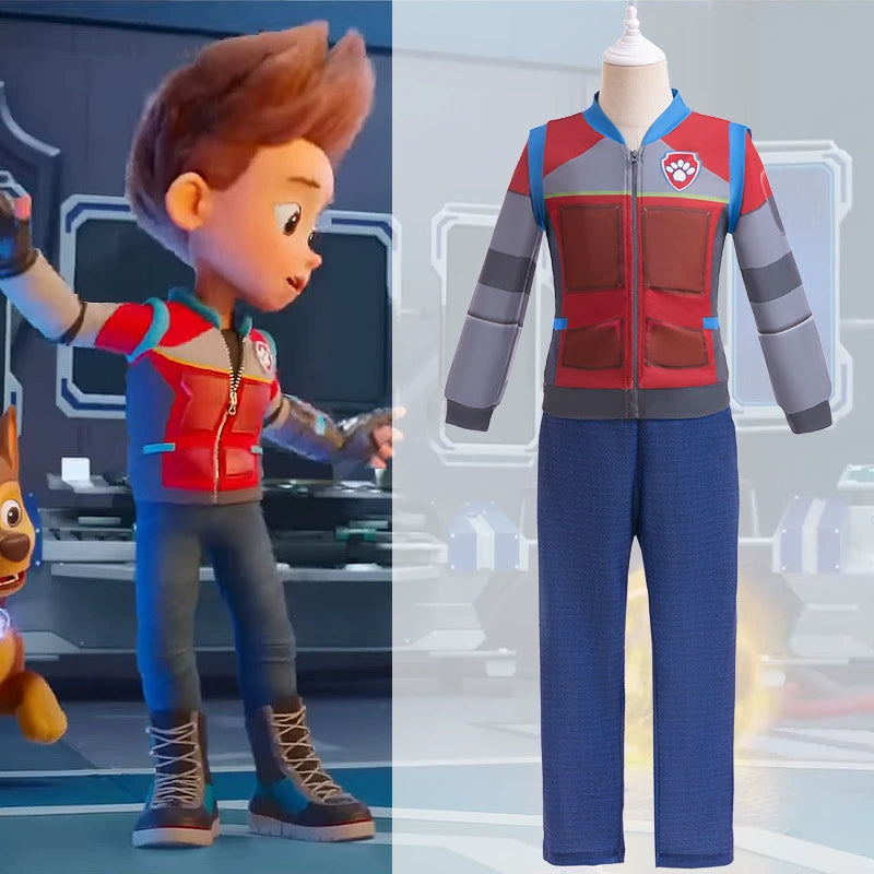 Paw Patrol Ryder Captain Jackets Pant Halloween Cosplay Cosptume Full Suit