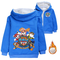 Paw Patrol The Mighty Movie Sherpa Lined Hoodie Fleece Sweatshirt Full Zip Hooded Jacket for Kids