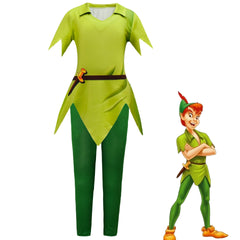 Peter Pan Cosplay Costume with Mask Boys Girls Bodysuit Halloween Fancy Jumpsuits