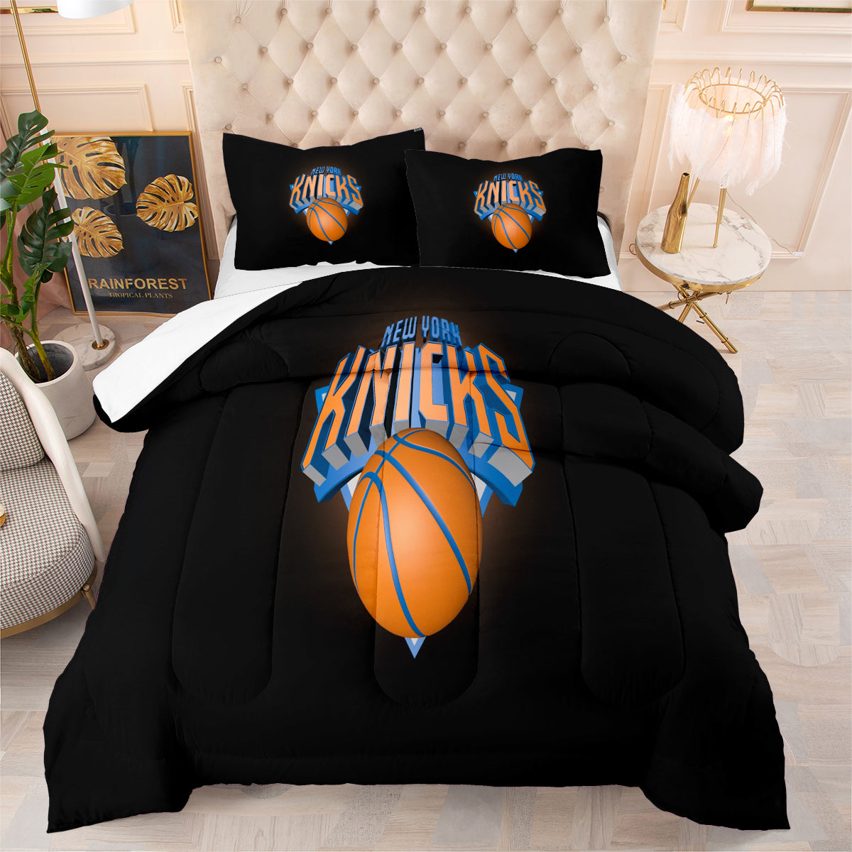 Philadelphia Basketball 76ers Comforter Pillowcases 3PC Sets Blanket All Season Reversible Quilted Duvet