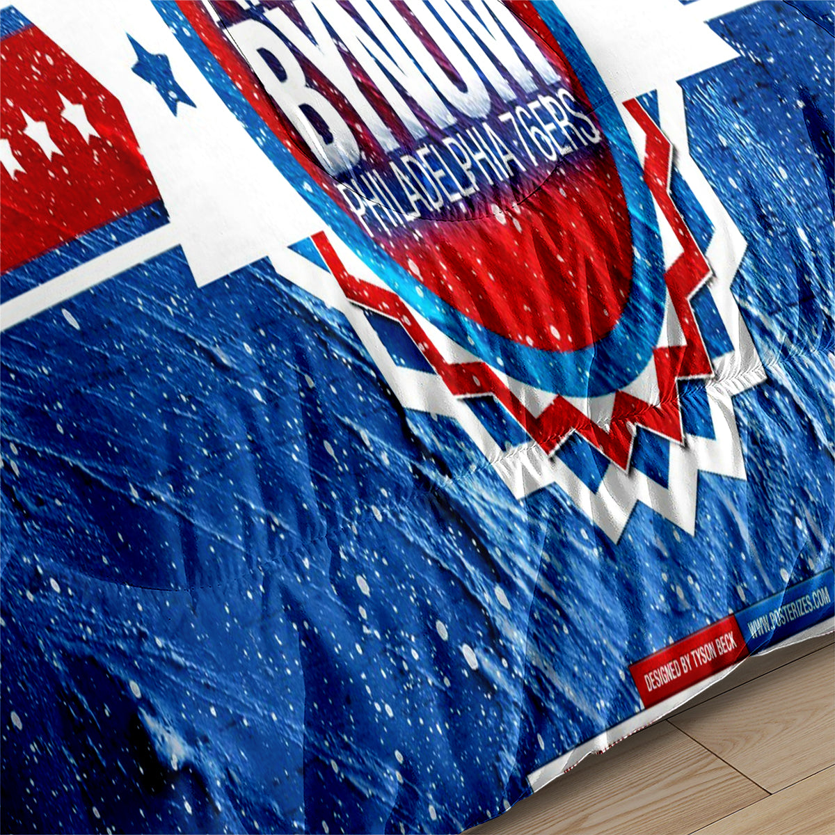 Philadelphia Basketball 76ers Comforter Pillowcases 3PC Sets Blanket All Season Reversible Quilted Duvet